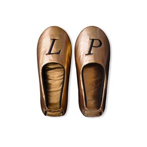 L.P Ballet Flat Room Shoes, Gold