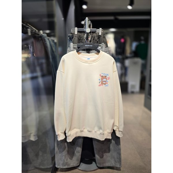 [시흥점] 기모 카피바라 세미오버핏 맨투맨(남여공용)/JGZZ22B27CR