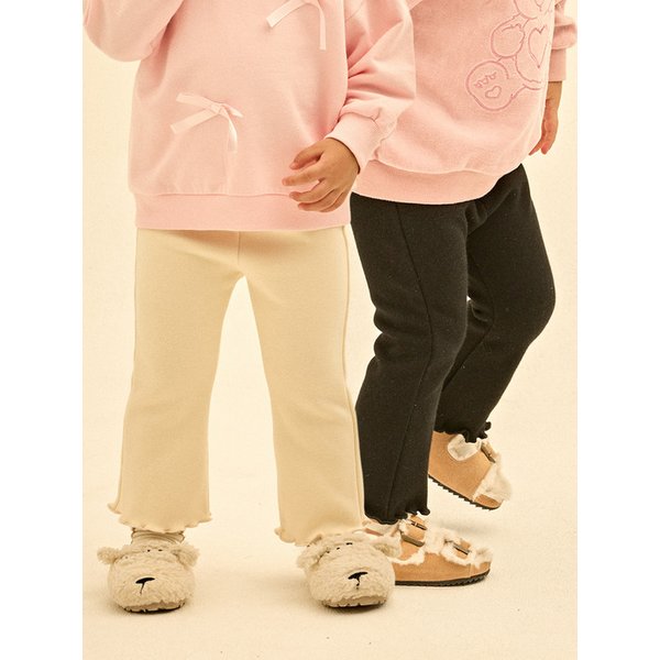 핑크하트 융기모 부츠컷 팬츠