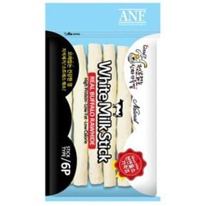 애견 껌 밀크스틱 물소가죽 D17 화이트 6p X ( 2매입 )