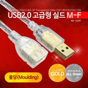 고급형 몰딩 실드 연장케이블 투명차폐 케이블 쫄대 전선 몰드 알루미늄 사각 USB2.0 1.8M X ( 2매입 )