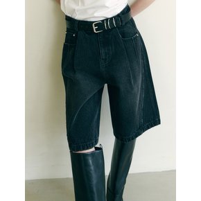 BURMUDA HALF DENIM PANTS BK