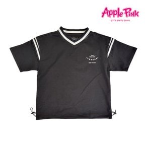 요꼬시보리 포인트 V넥 티셔츠 (APK8S305GSB)