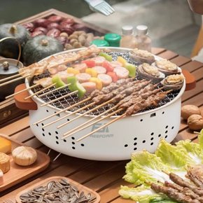바베큐 그릴 화로대 미니 석쇠 집에서 숯불구이 타닥 고체연료 1인 화롯대 가정용 감성캠핑 필수템