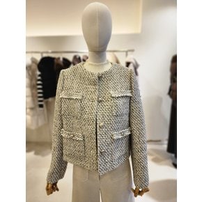 [여주점] [JJ 지고트] 여성 울 블랜드 크롭 트위드 재킷 GS2M0JK901