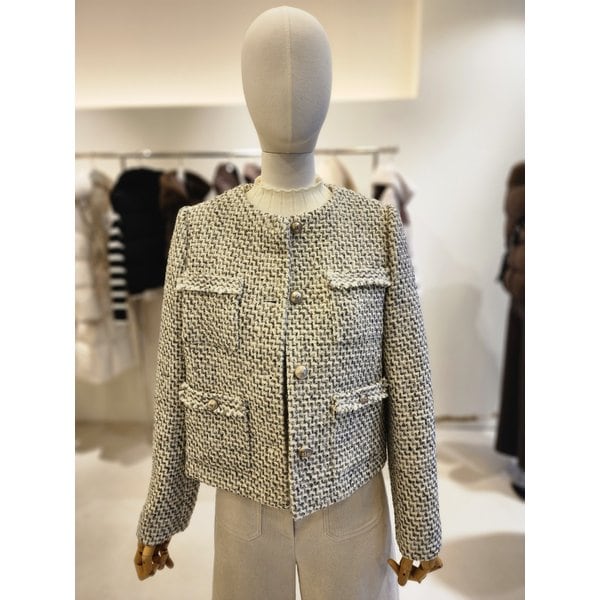 [여주점] [JJ 지고트] 여성 울 블랜드 크롭 트위드 재킷 GS2M0JK901