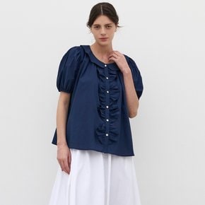 FRILL BLOUSE_NAVY