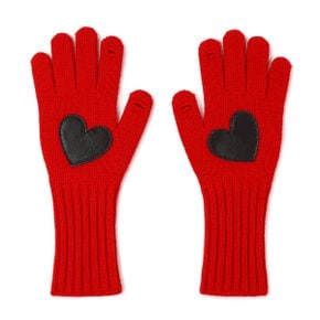 HEART PATCH GLOVE [RED]