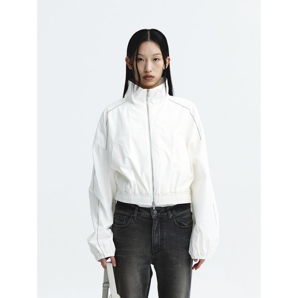 MATIN COATING CROP BLOUSON IN IVORY