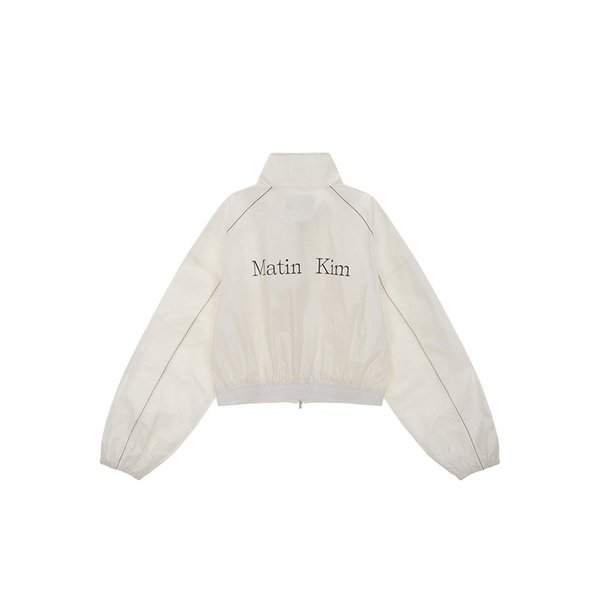 MATIN COATING CROP BLOUSON IN IVORY