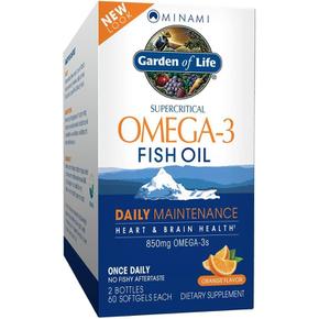 [해외직구] 가든오브라이프 미나미 오메가3 오렌지 120소프트젤 Garden of Life Minami Supercritical Omega-3 Fish Oil Orange 120 Softgel