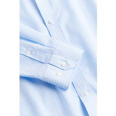 이지 케어 슬림핏 셔츠 라이트 블루/스트라이프 0976709045