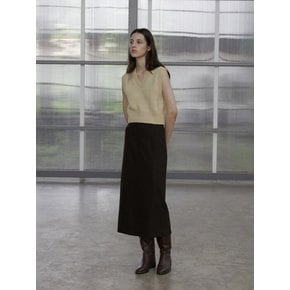 POEM WOOL SKIRT (CHOCO BROWN)