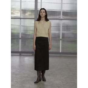 POEM WOOL SKIRT (CHOCO BROWN)