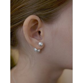 [연말 스페셜 6mm+10mm 진주귀걸이 증정] Matt pearl clutch earring