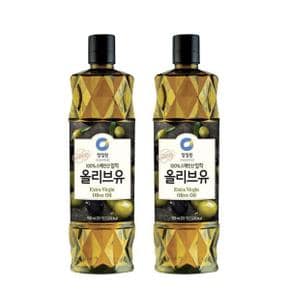 대상 청정원 압착 올리브유 900ml [2개]