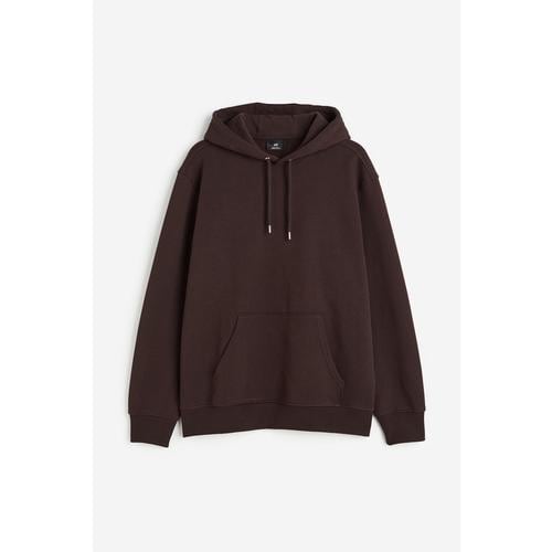 Loose Fit Printed hoodie - Dark brown/Himālaya - Men