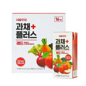 서울우유 과채플러스 레드 190ml 16팩