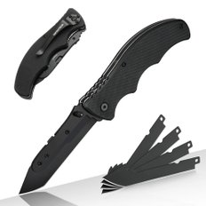 SWISS+TECH G10 DIY 폴딩 나이프 접이식 칼 서바이벌 나이프 핸들 블레이드 전환 가능 교환용