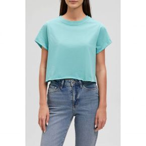 4879624 Mavi Jeans Oversize Raw Hem Crop T-Shirt