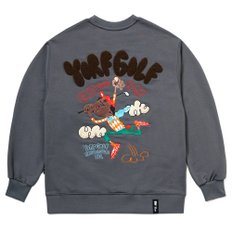 22 A/W YORF PLAYER SWEAT CREWNECK GRAY 플레이어 맨투맨 그레이