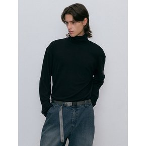 Turtleneck long sleeve t-shirt (black)