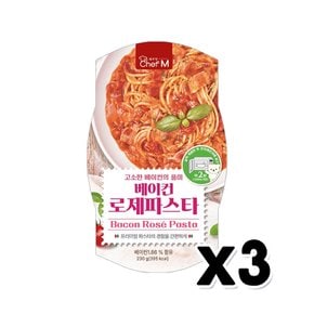 쉐프엠 베이컨 로제파스타 즉석조리 230g x 3개