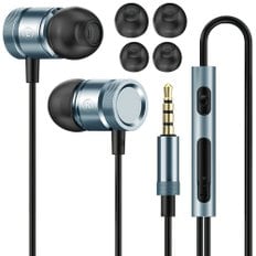 3.5mm HIFI 이어폰 유선 마이크 부착 음질 음량 조정 중저음 리모컨 부착 클리어 통화 고차음성