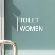 깔끔한 세로라인 toilet men women 화장실 남자여자 스티커 (8880055)