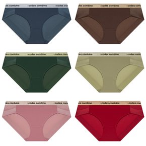 6종 1택 베이직 여성 햄 팬티 (CEWBP961PK,KH,BR,BG,DGR.RD)