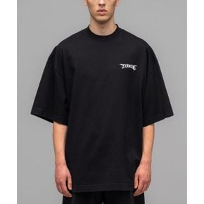 (M) 너브 새터 오버사이즈드 티셔츠 워시드 블랙 NERVE SHATTER OVERSIZED T-SHIRT WASHED