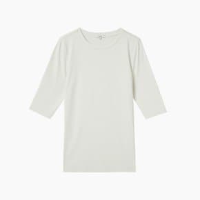 *정상가19,900원* 여 립 5부 티셔츠_WHITE