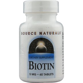 2개X  소스내추럴  비오틴  5000mcg  60정