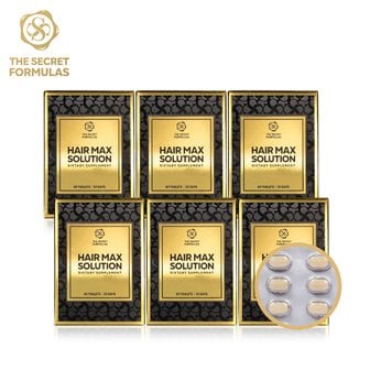  [직구][6통] 더시크릿포뮬러 비오틴6000 헤어 맥스 솔루션 (총6개월분) 맥주효모 콜라겐 비타민B