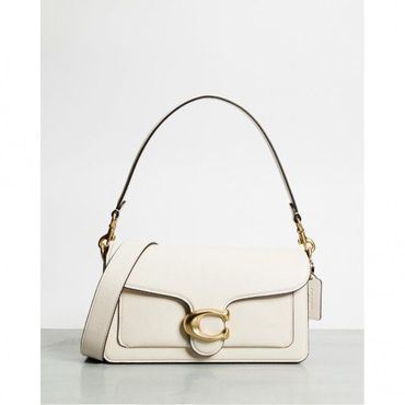 이스퀘어 4500197 Coach Polished Pebble Leather Tabby Shoulder Bag 26 - Chalk