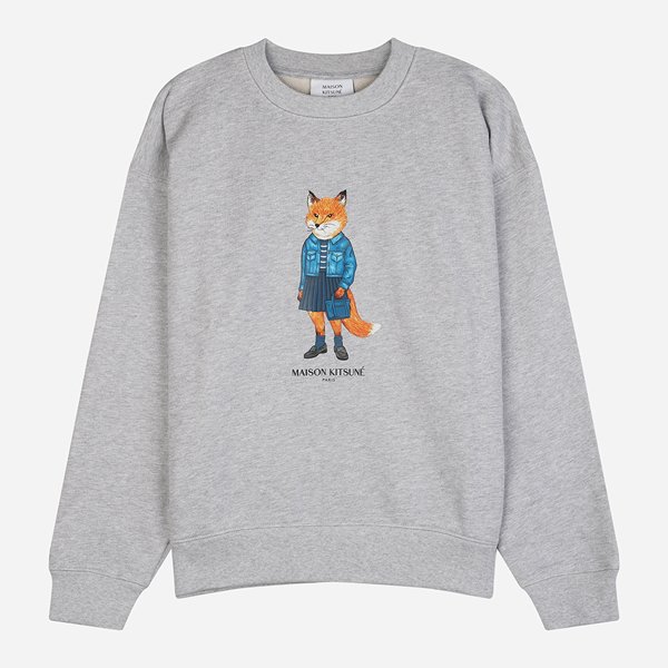 [시흥점] 5F PW00316KM0341 H120 드레스드 폭스 여성 맨투맨 그레이