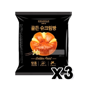 브레디크 골든슈크림빵 베이커리간식 98g x 3개