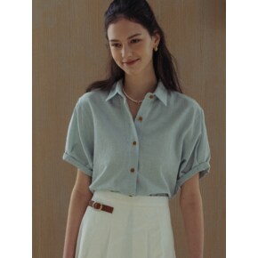 Ann button point shirt(Mint)