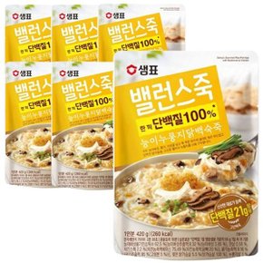 샘표 밸런스죽 능이 누룽지 닭백숙죽 420g 6개