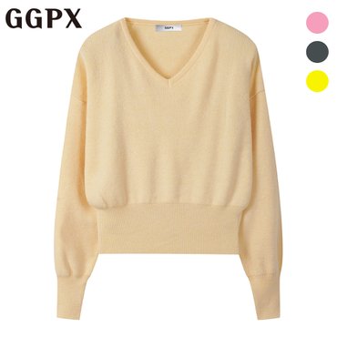 GGPX V넥 플레인 니트 (GP2KP014F)