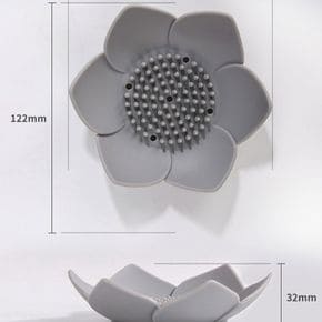 파스텔 연꽃 실리콘 물빠짐 비누받침