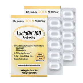 캘리포니아골드뉴트리션 CGN 유산균 1000억 LactoBif Probiotics 100 Billion CFU 30캡슐 2개