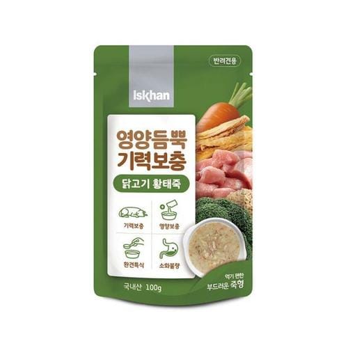 이스칸 영양듬뿍 기력보충 독 닭고기 황태죽 80g(1)