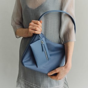 Mini Pulpy hobo bag Nylon Slate blue