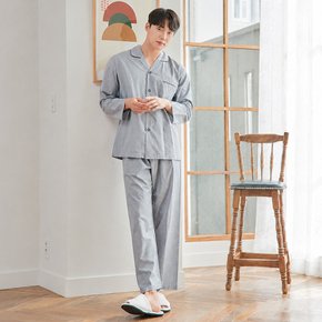 남성 국내산 순면 60수 긴팔 잠옷 홈웨어 세트