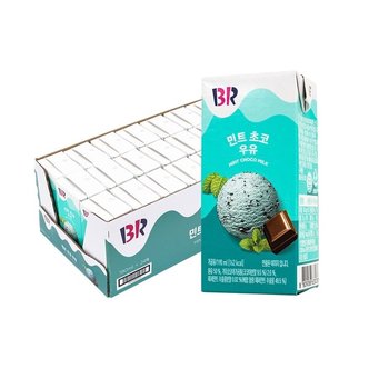  배스킨라빈스 민트초코 우유 190ml x 24개