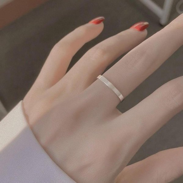 [옷자락] 여자 데일리 심플 라인 레이어드 기본 베이직 링 반지