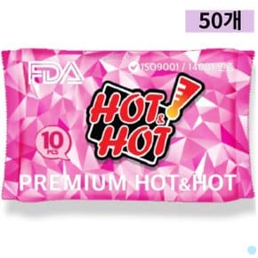 핫앤핫 핫팩 프리미엄 붙이는 파스형 (PINK) 10pX50개