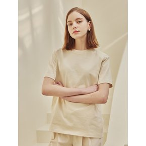 Ada shoulder pad t-shirts_CREAM