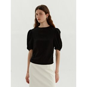 TWR SHIRRING PUFF BLOUSE BLACK